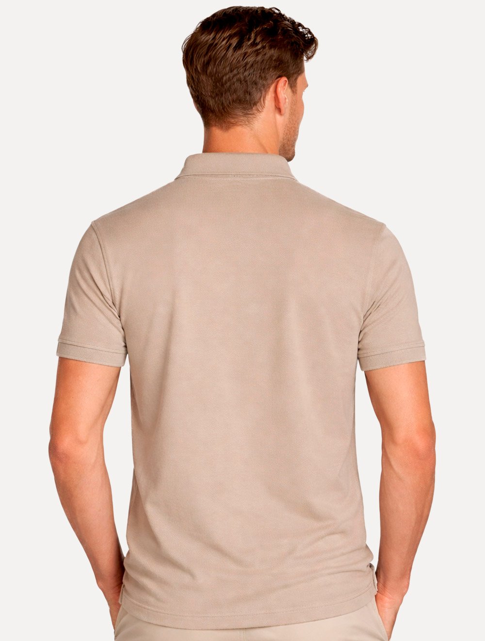 Polo Aramis Masculina Piquet Colorfix Fendi Cáqui Escuro 