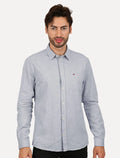 Camisa Tommy Jeans Masculina Regular Classic Oxford Pocket Azul Escuro
