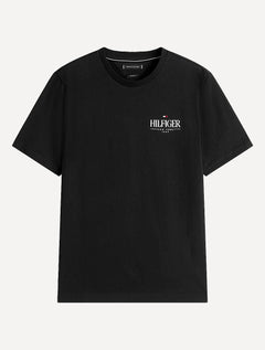 Camiseta Tommy Hilfiger Masculina Stack Poster Logo Preta