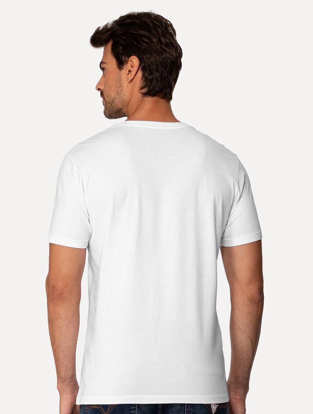 Camiseta Guess Masculina Est 1981 Relevo Branca
