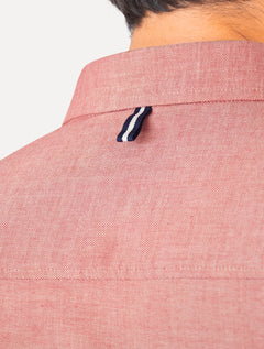 Camisa Original Penguin Masculina Regular Oxford Vermelho Mescla