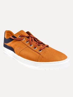 Tênis Nautica Masculino Logo Fanton Lona Caqui Escuro/Azul Marinho