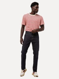 Calça Dudalina Jeans Masculina Straight Stretch Five Pockets Azul Escuro