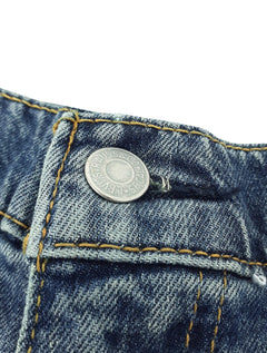 Bermuda Levis Jeans Masculina 412 Slim Shorts Stretch Destroyed Azul