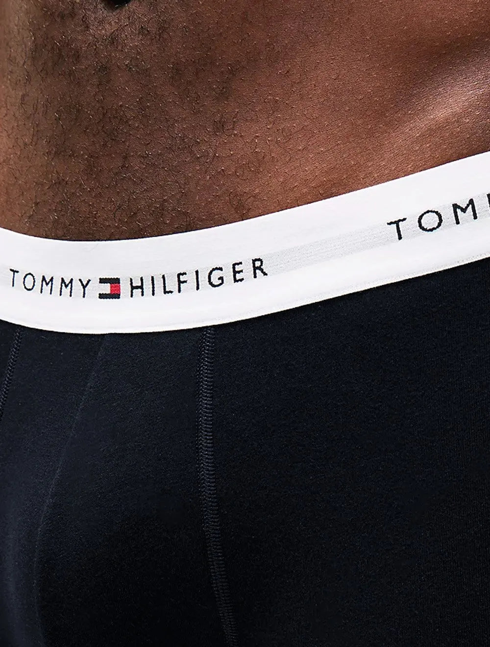 Cueca Tommy Hilfiger Cotton Stretch Trunk Cinza Mescla Azul Marinho Pack