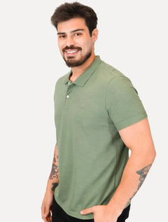 Polo Dudalina Piquet Essentials Cotton Basica Modal Verde Medio