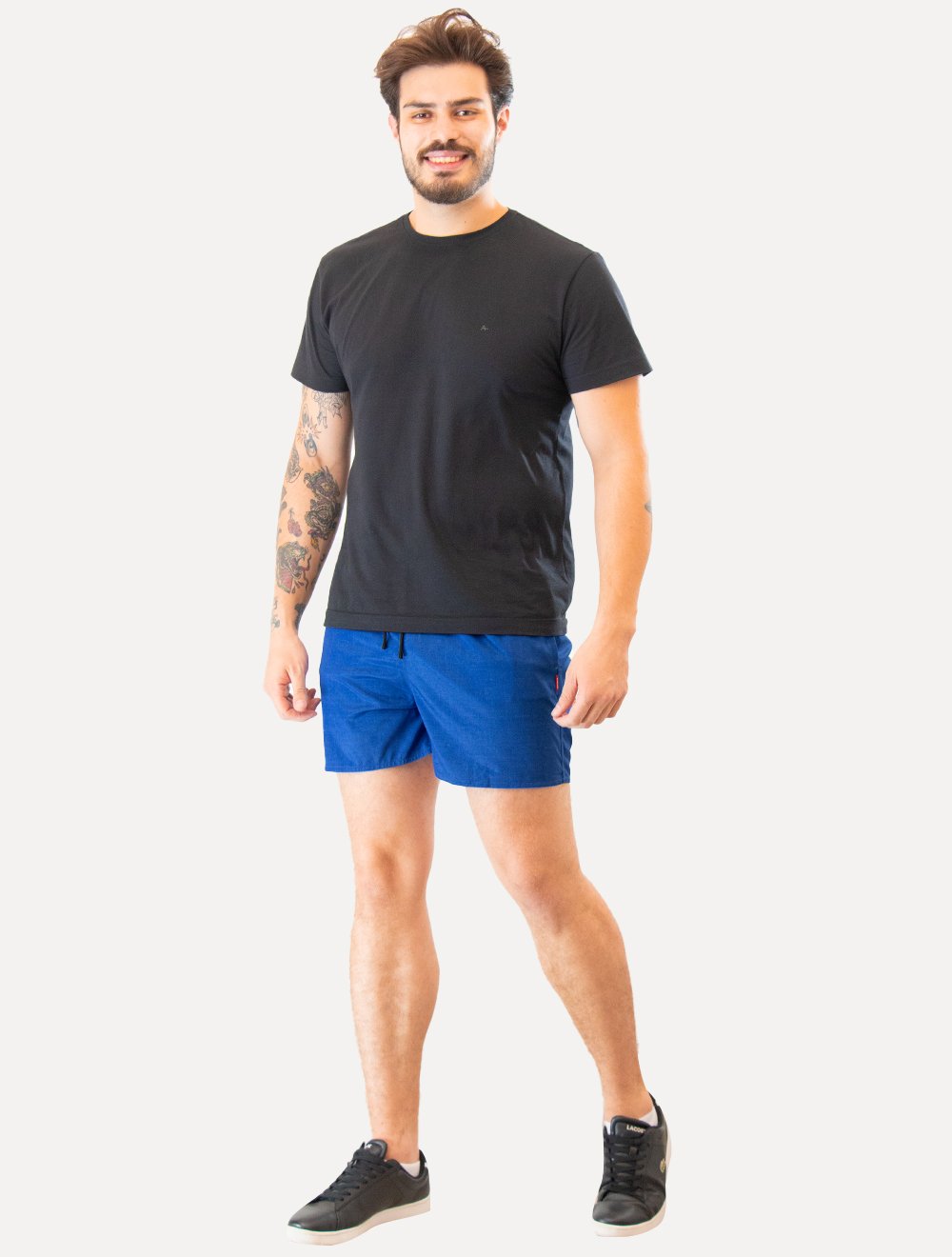 Short Reserva Masculino D'Água Beachwear Texture Azul Royal Mescla
