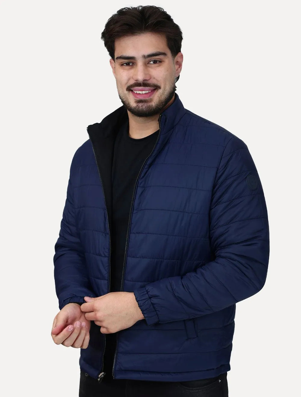 Jaqueta Aramis Masculina Matelasse Dupla Face PV Preto/Marinho