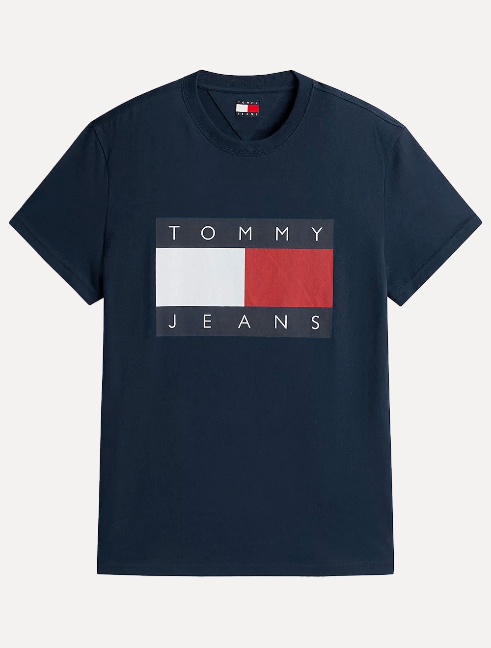Camiseta Tommy Hilfiger Masculina Regular Big Flag Azul Marinho
