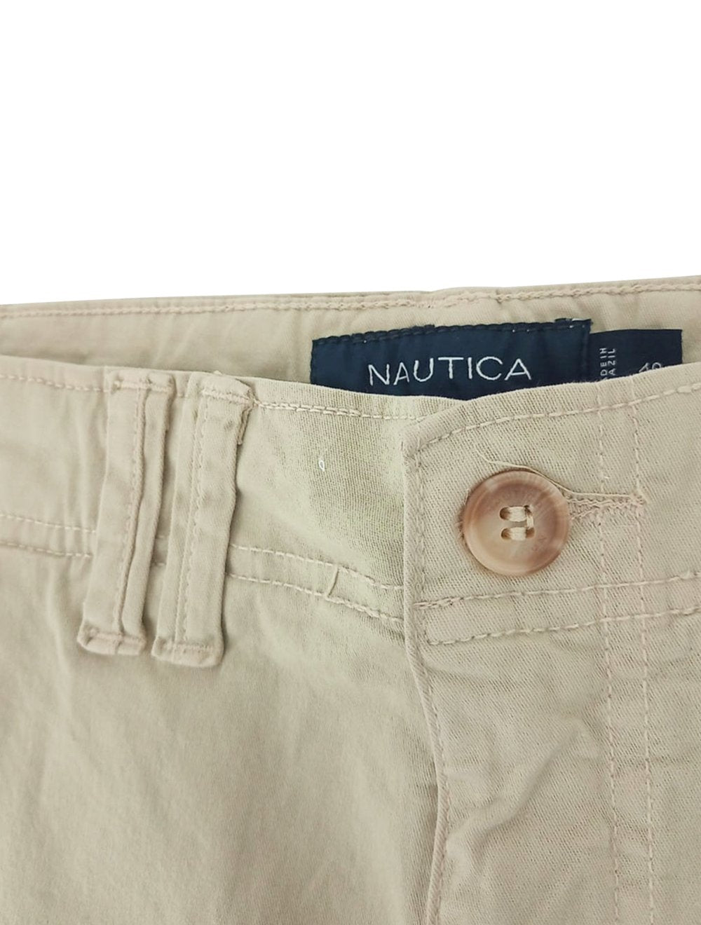 Bermuda Nautica Masculina Cargo Sarja Caqui Claro