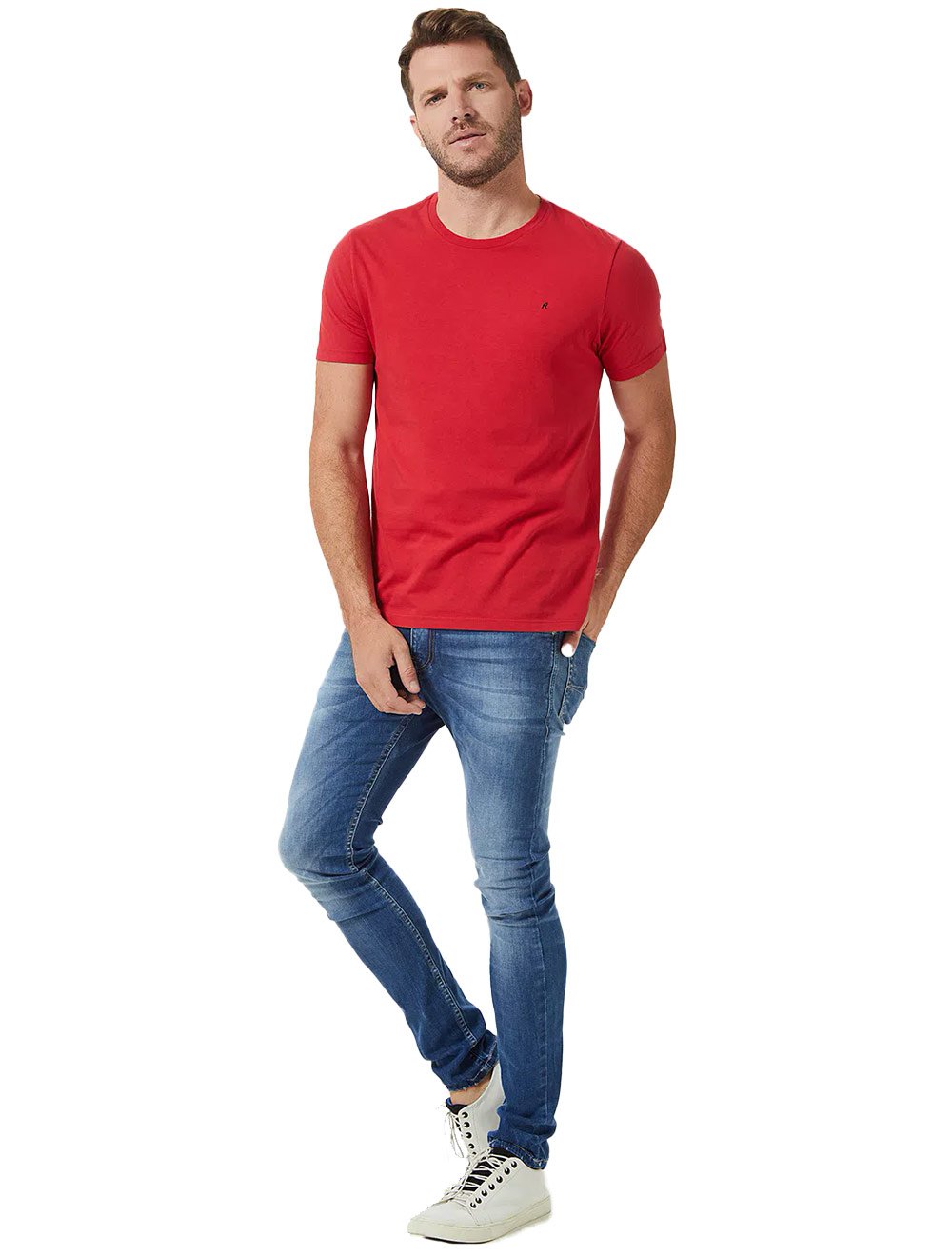 Camiseta Replay Masculina R Basic Vermelha