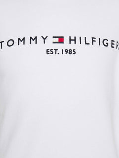 Moletom Tommy Hilfiger Masculino Fleece Logo Crewneck Branco