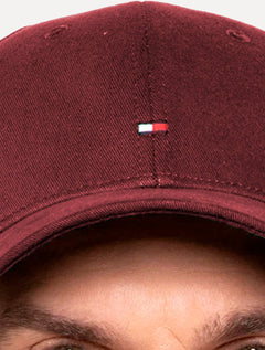 Boné Tommy Hilfiger Masculino Classic Cap Flag Tape Vermelho Escuro