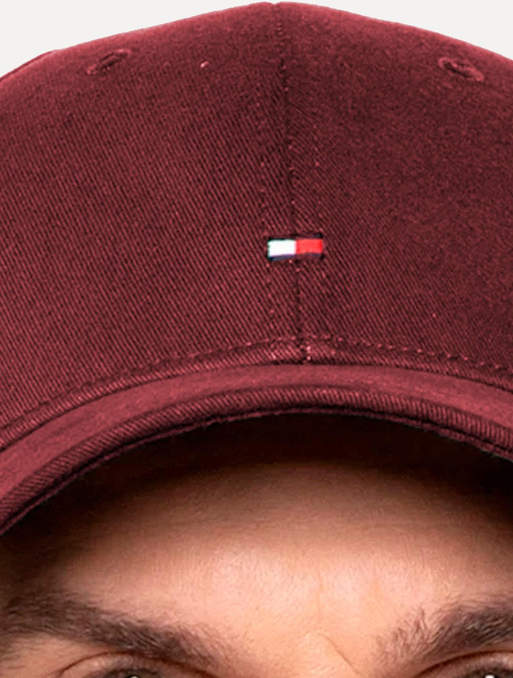 Boné Tommy Hilfiger Masculino Classic Cap Flag Tape Vermelho Escuro