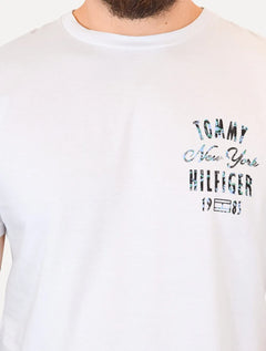 Camiseta Tommy Hilfiger Masculina Inverse Climate Tee Logo Branco