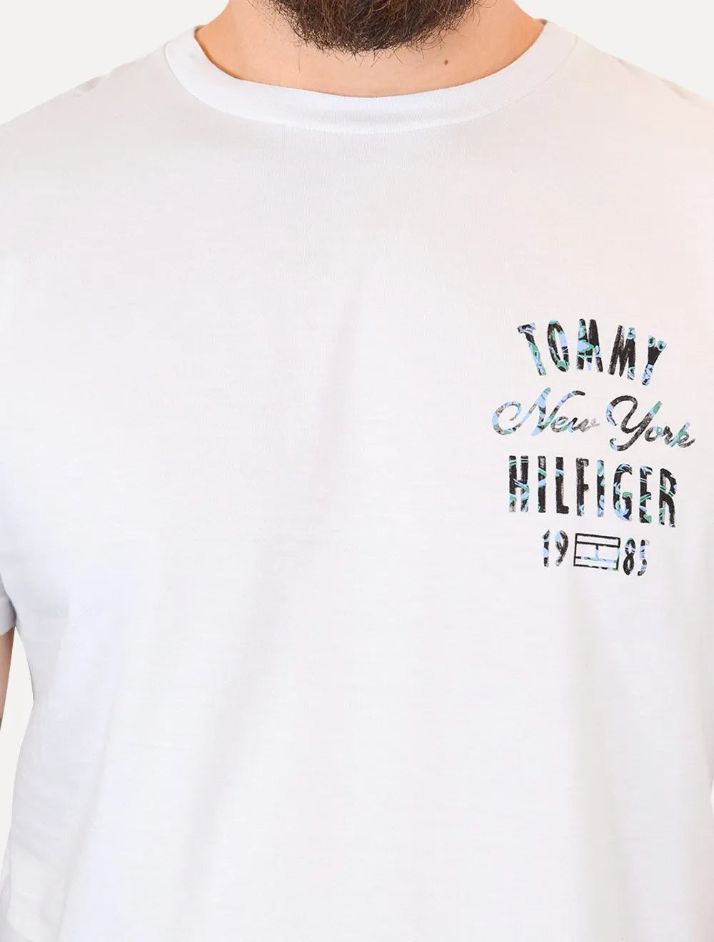 Camiseta Tommy Hilfiger Masculina Inverse Climate Tee Logo Branco