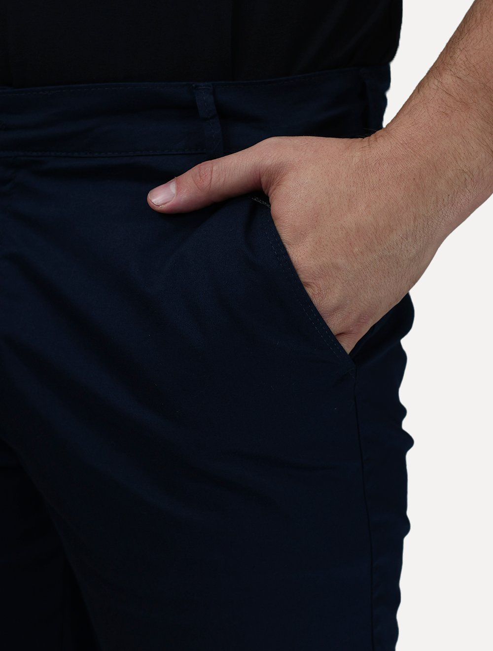Bermuda King & Joe Masculina Slim Sarja Azul Marinho