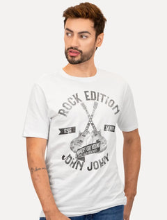 Camiseta John John Masculina Regular Guitar Young Branca