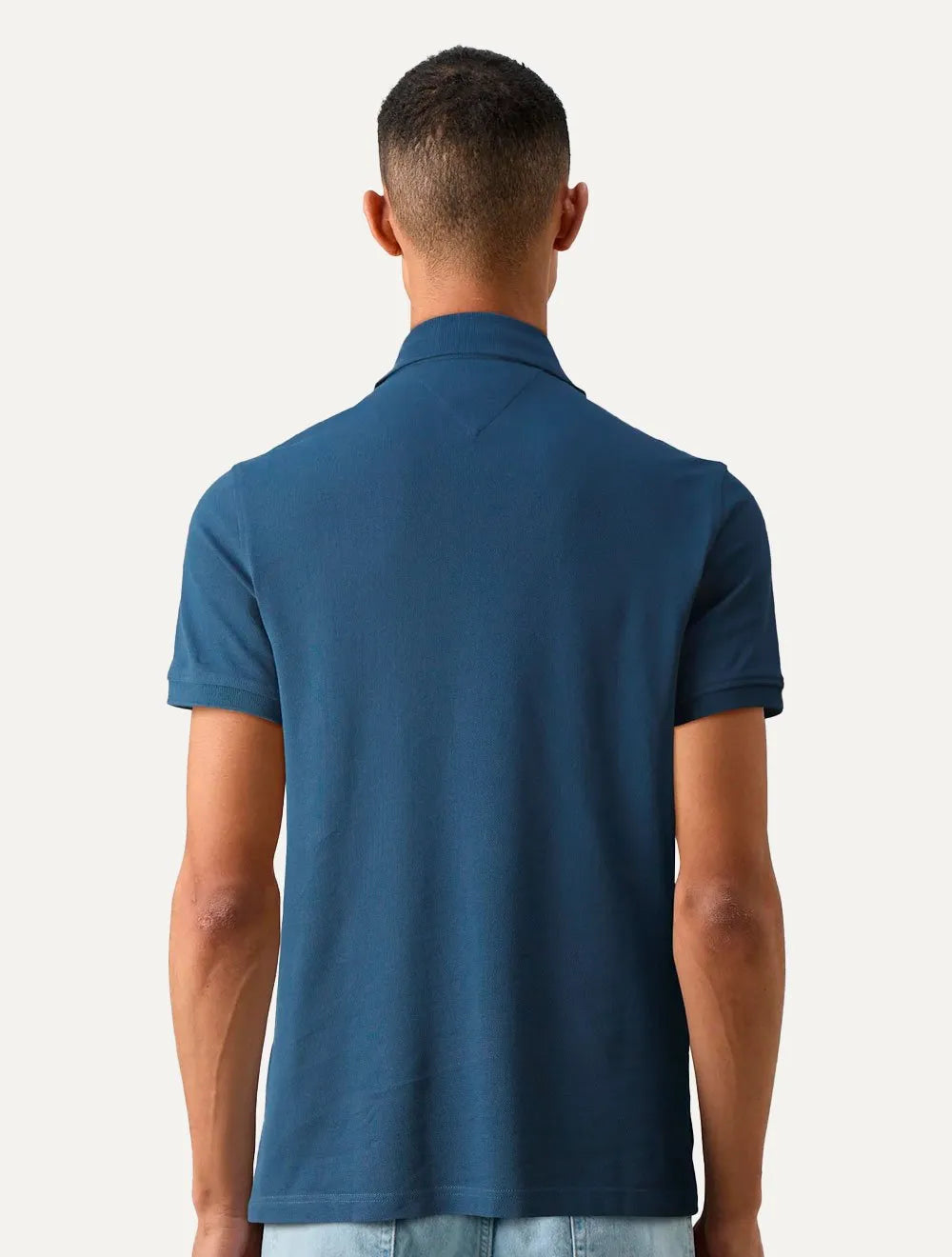 Polo Tommy Hilfiger Masculina Regular Piquet 1985 Aegean Sea Azul