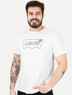 Camiseta Levis Masculina Standard Relaxed Center Logo Branca
