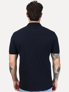 Polo King & Joe Masculina Piquet Logotipo Preta