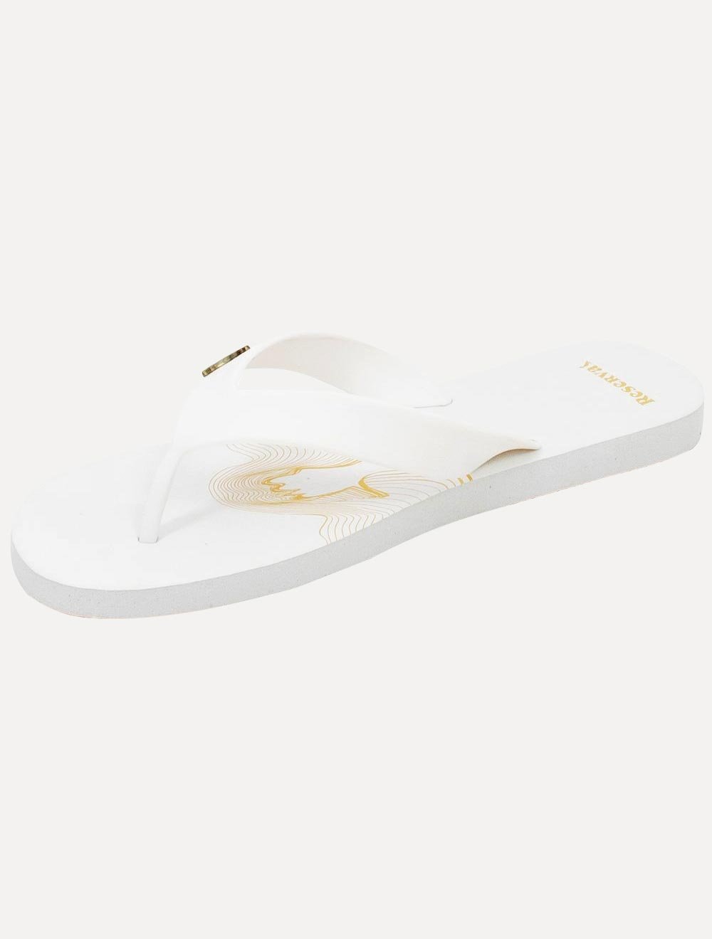 Chinelo Reserva Masculino Pica-Pau Waves Branco