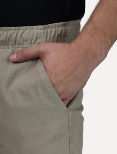 Short King & Joe Masculina Sarja Flex Twill Peach Cáqui Escuro