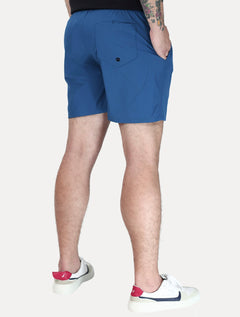 Short King & Joe Masculina Nylon Flex Ripstop Azul