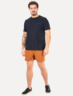 Short Reserva D'Água Beachwear Liso Premium Marrom Claro