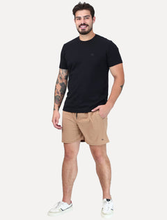 Short King & Joe Masculina Nylon Flex Ripstop Cáqui