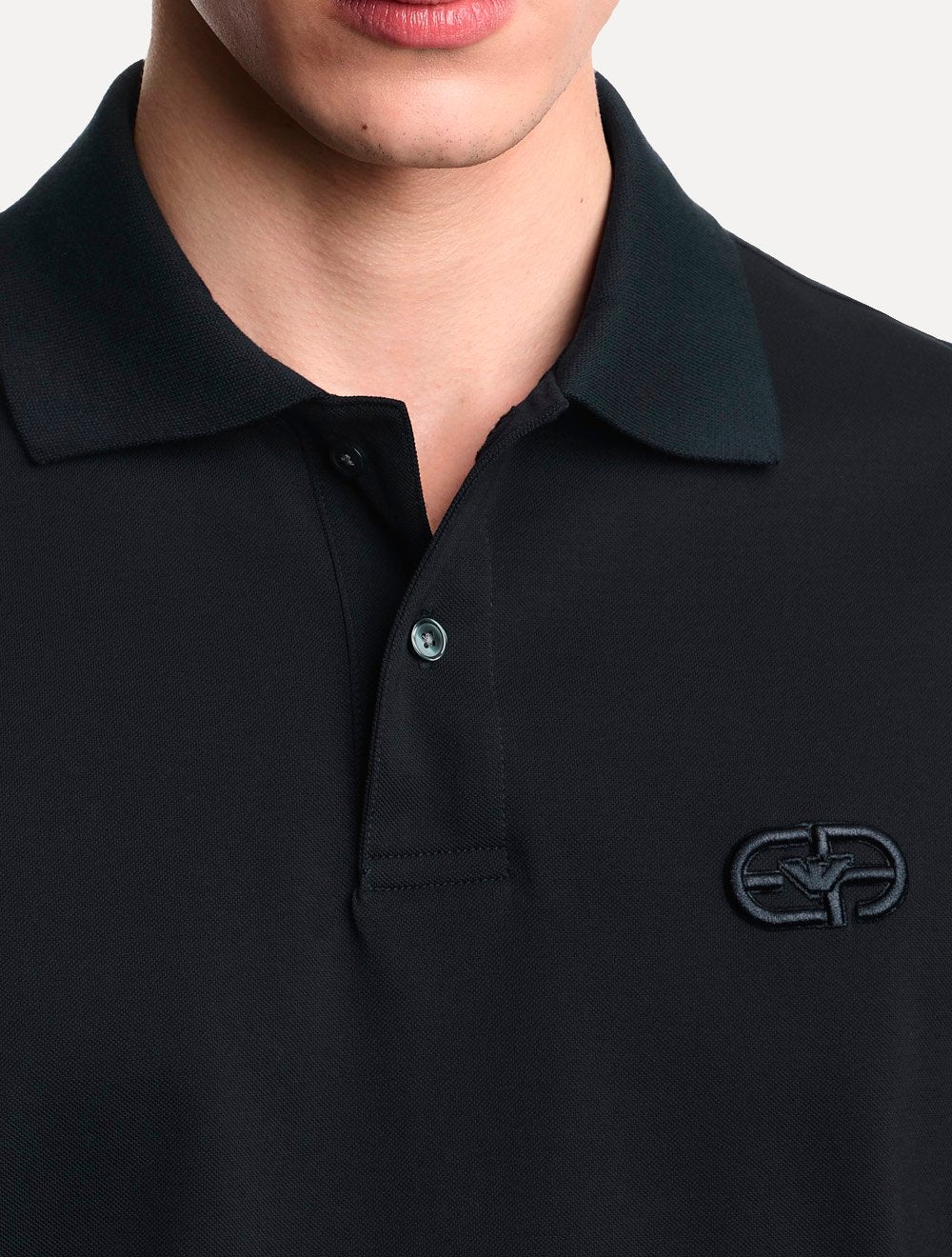 Camisa Polo Empório Armani Masculina Embossed EA Logo Embroidery Azul Marinho