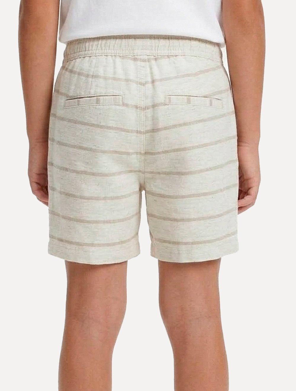 Bermuda Calvin Klein Infantil Color Cardarço Stripe Cáqui Claro