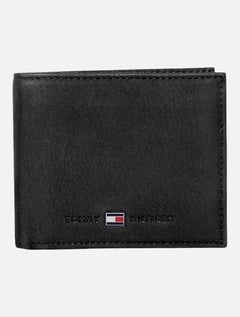 Carteira Tommy Hilfiger Masculina Couro Johnson Mini CC Wallet Preta