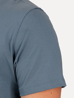 Camiseta Dudalina Masculina Essentials Modal Logo Azul Médio