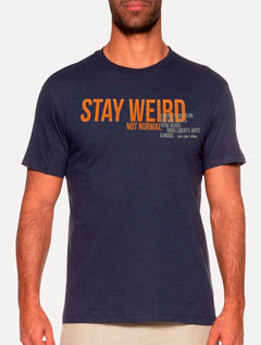 Camiseta Von der Volke Masculina Origineel Stay Weird Azul Marinho