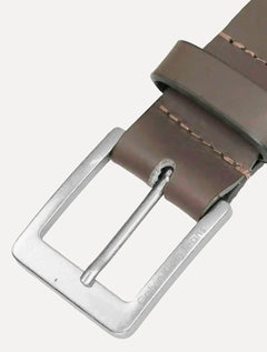 Cinto Calvin Klein Masculino Couro Queima CK Marrom