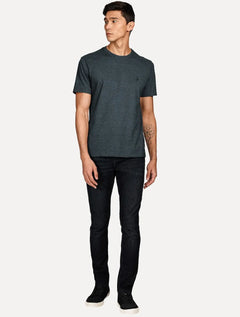 Camiseta Aramis Masculina Basic Lisa Mono Icon Azul Marinho Mescla
