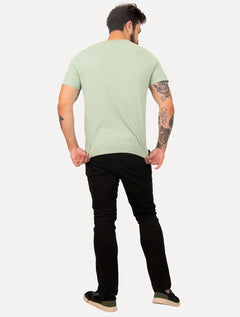 Camiseta Dudalina Masculina Essentials Moda Logo Verde Claro