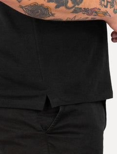 Polo Dudalina Masculina Piquet Gola Frisos Degrade Preta