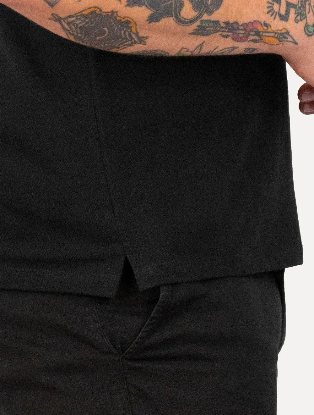 Polo Dudalina Masculina Piquet Gola Frisos Degrade Preta