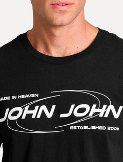 Camiseta John John Masculina Regular Fit Standout Preta