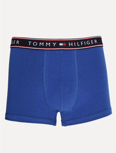 Cuecas Tommy Hilfiger Cotton Stretch Trunk Fancy Repeat Cinza Mescla/ Azul/ Marinho 3UN