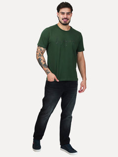 Camiseta Ellus Masculina Signature Foil Verde