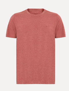 Camiseta Aramis Masculina Basic Lisa Mono Logo Vermelha Mescla