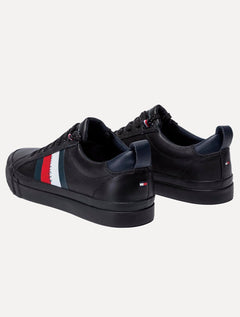 Tênis Tommy Hilfiger Masculino Couro Dino Black Preto