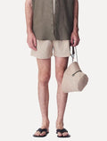 Short Osklen Masculino Fluid Linen Pleats Off-White