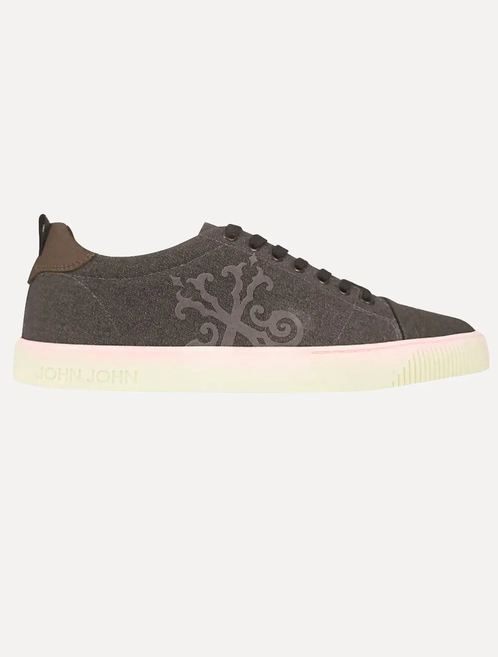 Tênis John John Masculino London Canvas  Sola Mescla Marrom Escuro
