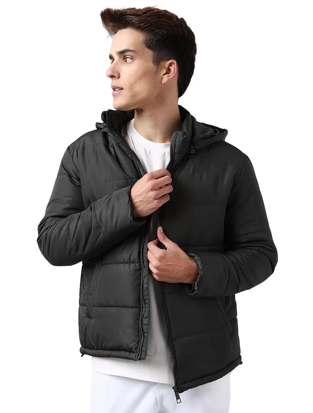 Jaqueta Ellus Masculina Nylon Down Ribbon Hood Preta
