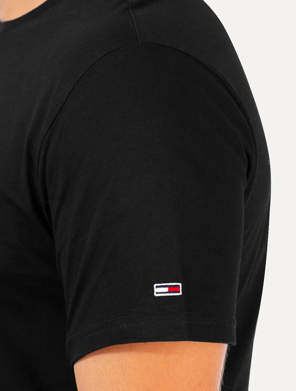 Camiseta Tommy Jeans Masculina Regular College Print Preta