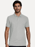 Polo Aramis Masculina Basic Piquet Mono Cinza Claro